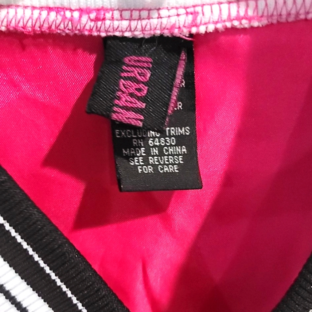 URBAN GROOVE Pink Satin Retro Bomber Baseball JACKET Women's Size Adult Large - Picture 4 of 7
